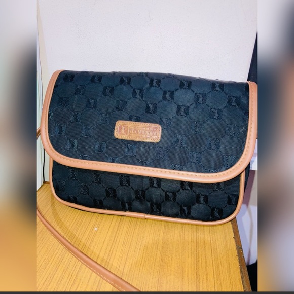 Imported Italian Black Hand Bag Genuine Contessa Da Vinci Di Roma - Picture 2 of 7